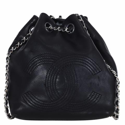 Chanel mini drawstring on sale bag